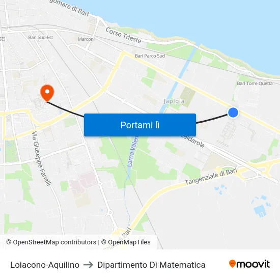 Loiacono-Aquilino to Dipartimento Di Matematica map