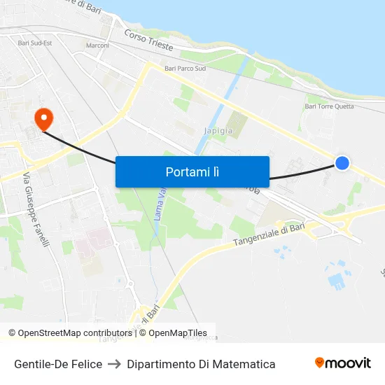 Gentile-De Felice to Dipartimento Di Matematica map