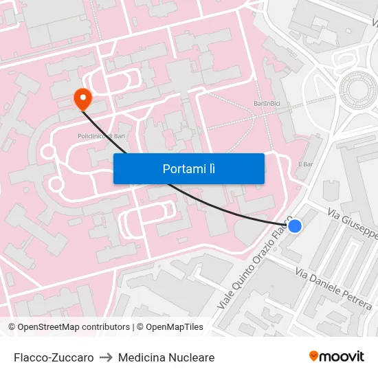Flacco-Zuccaro to Medicina Nucleare map