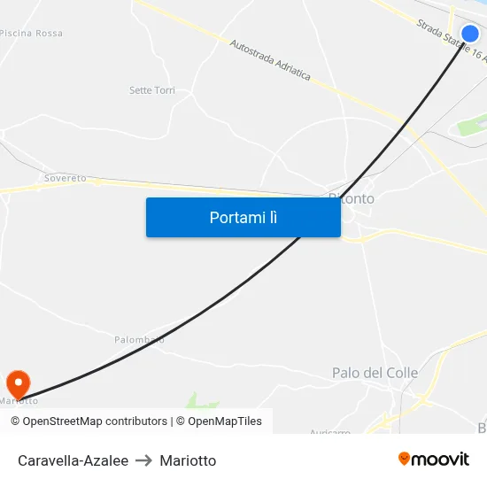 Caravella-Azalee to Mariotto map
