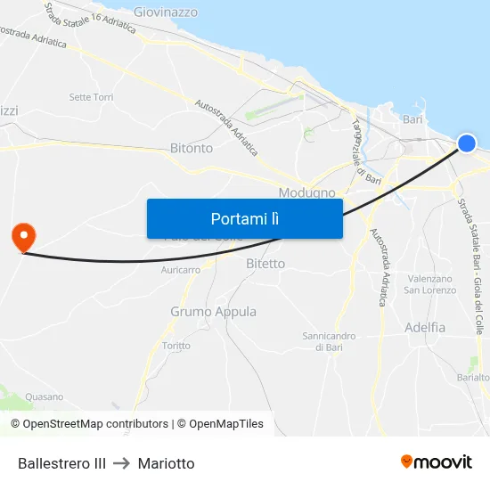 Ballestrero III to Mariotto map