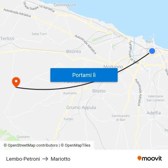 Lembo-Petroni to Mariotto map