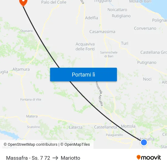 Massafra - Ss. 7 72 to Mariotto map