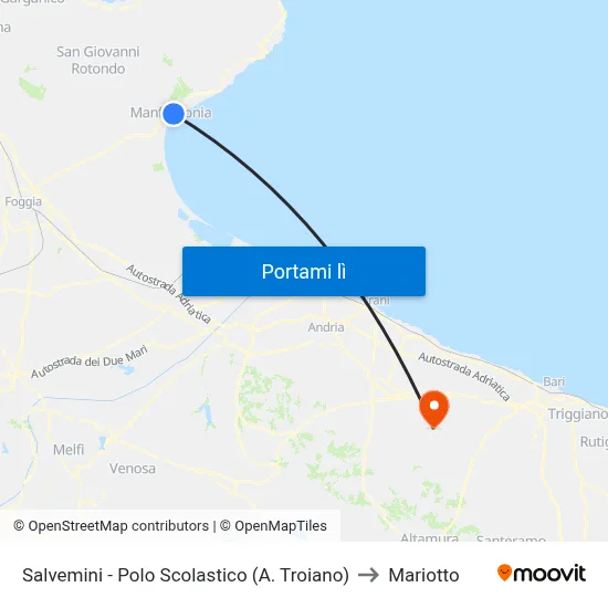 Salvemini - Polo Scolastico (A. Troiano) to Mariotto map