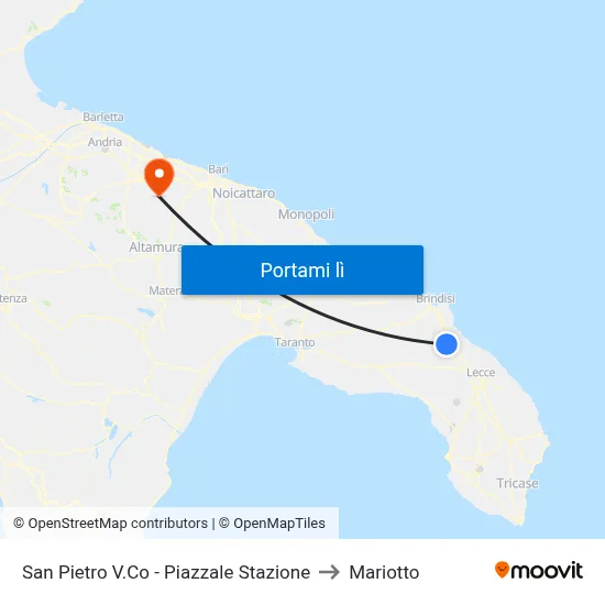 San Pietro V.Co - Piazzale Stazione to Mariotto map
