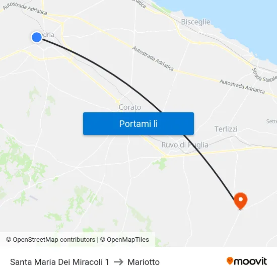 Santa Maria Dei Miracoli 1 to Mariotto map