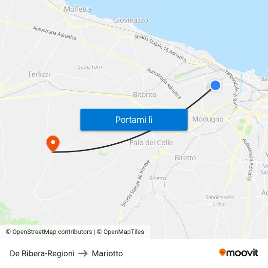 De Ribera-Regioni to Mariotto map