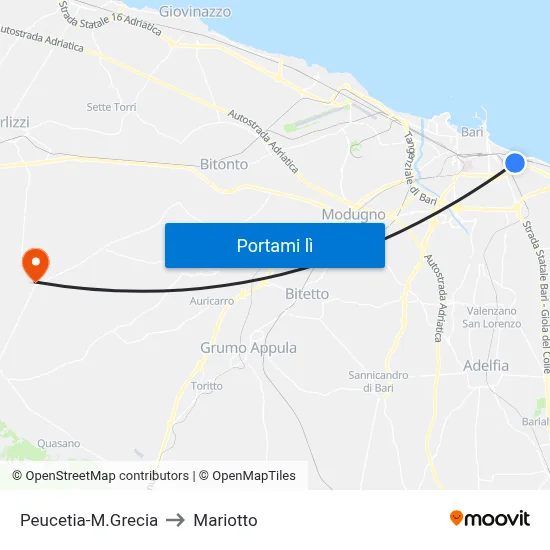 Peucetia-M.Grecia to Mariotto map