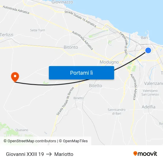 Giovanni XXIII 19 to Mariotto map