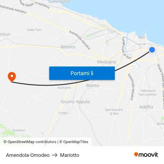 Amendola-Omodeo to Mariotto map