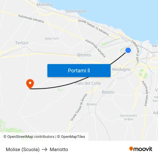 Molise (Scuola) to Mariotto map