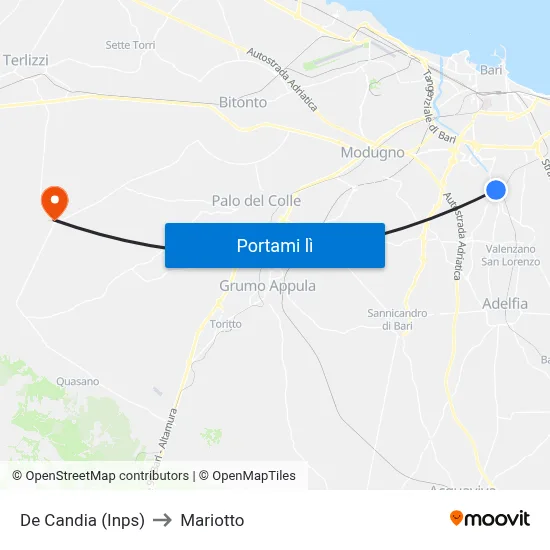 De Candia (Inps) to Mariotto map