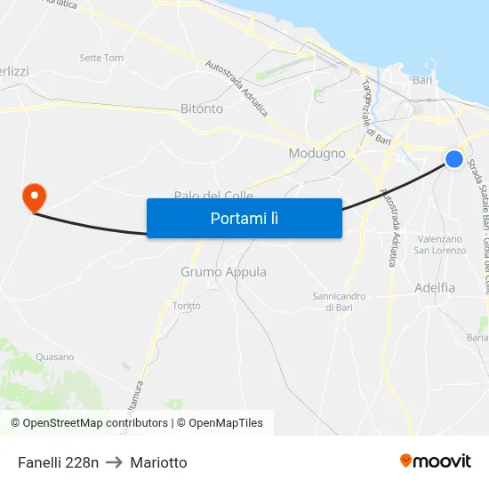 Fanelli 228n to Mariotto map