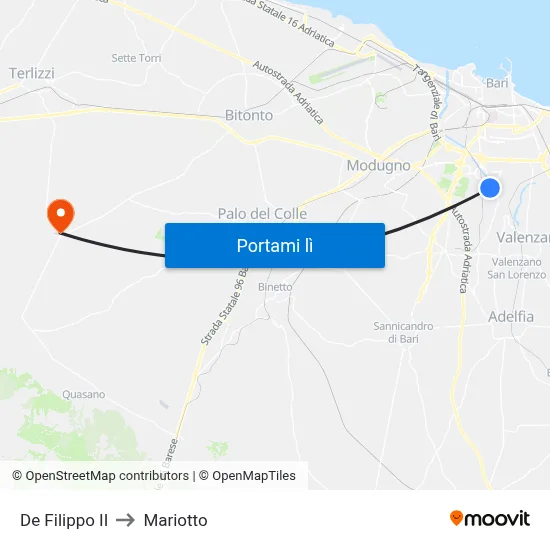 De Filippo II to Mariotto map