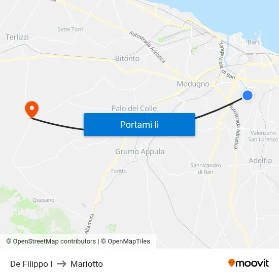 De Filippo I to Mariotto map