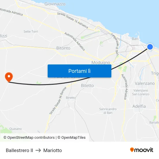 Ballestrero II to Mariotto map