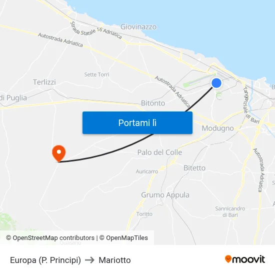 Europa (P. Principi) to Mariotto map