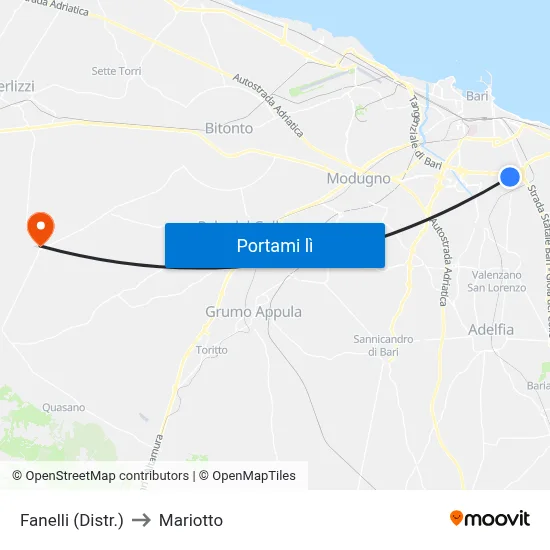 Fanelli (Distr.) to Mariotto map
