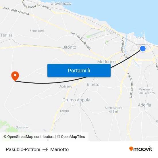 Pasubio-Petroni to Mariotto map
