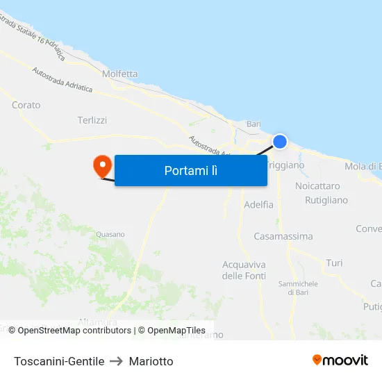 Toscanini-Gentile to Mariotto map