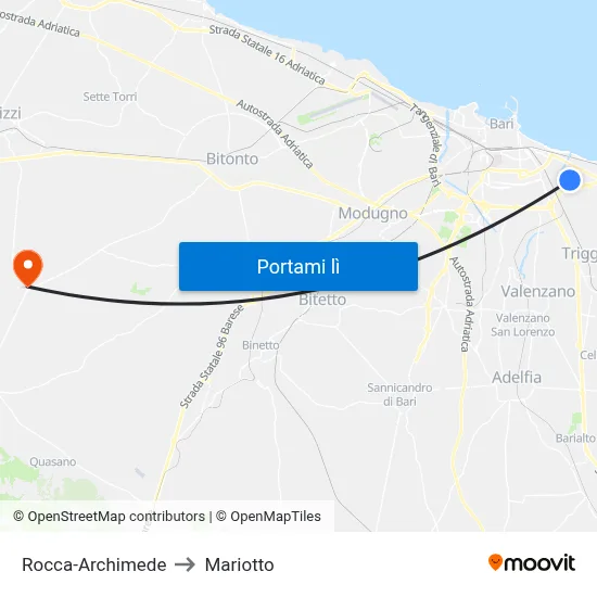 Rocca-Archimede to Mariotto map