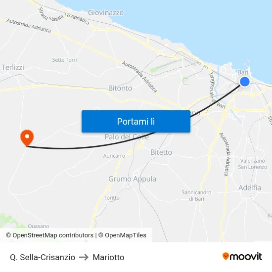 Q. Sella-Crisanzio to Mariotto map