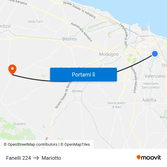Fanelli 224 to Mariotto map