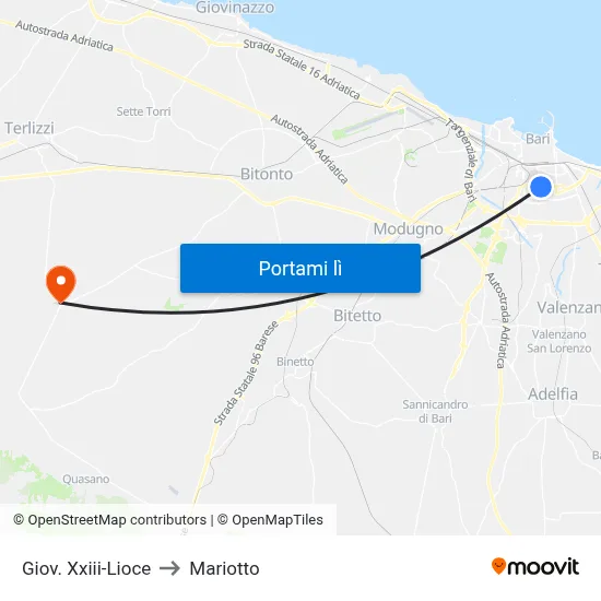 Giov. Xxiii-Lioce to Mariotto map