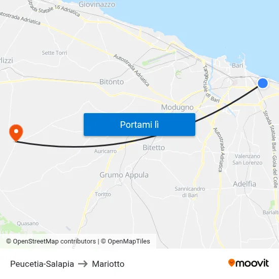Peucetia-Salapia to Mariotto map