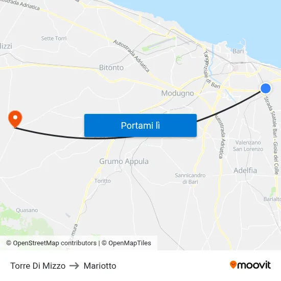 Torre Di Mizzo to Mariotto map