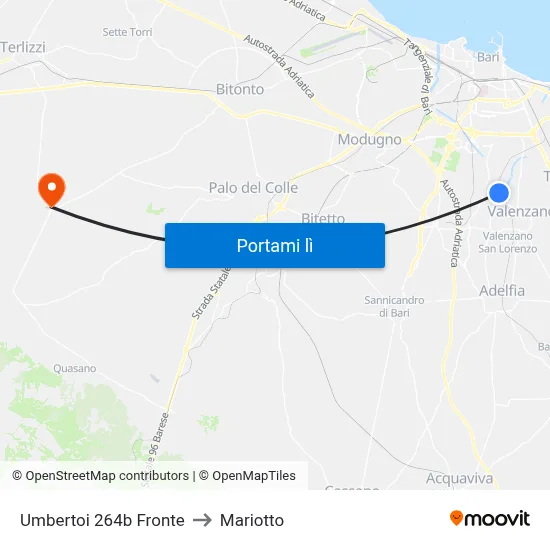 Umbertoi 264b Fronte to Mariotto map