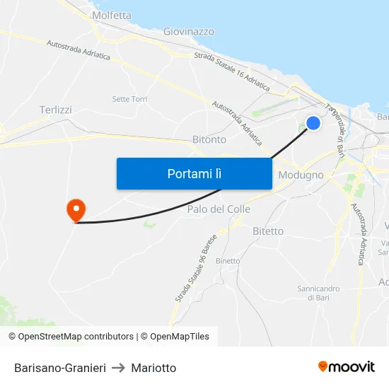 Barisano-Granieri to Mariotto map