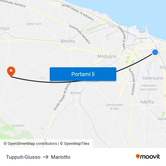 Tupputi-Giusso to Mariotto map
