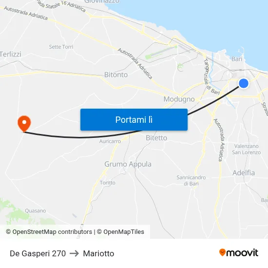 De Gasperi 270 to Mariotto map