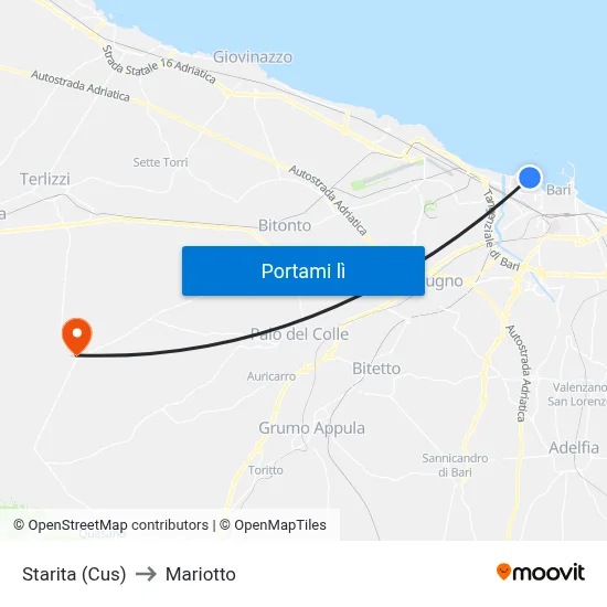 Starita (Cus) to Mariotto map