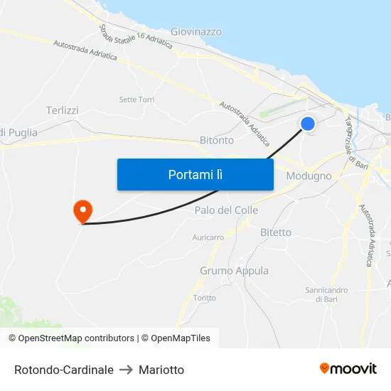 Rotondo-Cardinale to Mariotto map