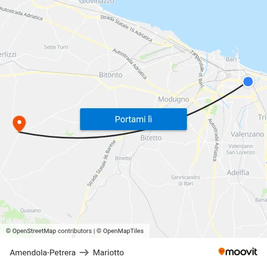 Amendola-Petrera to Mariotto map