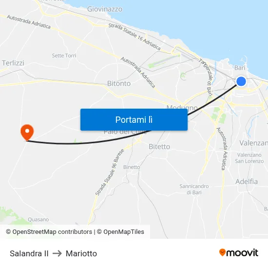 Salandra II to Mariotto map