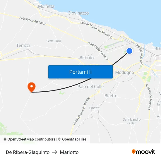 De Ribera-Giaquinto to Mariotto map