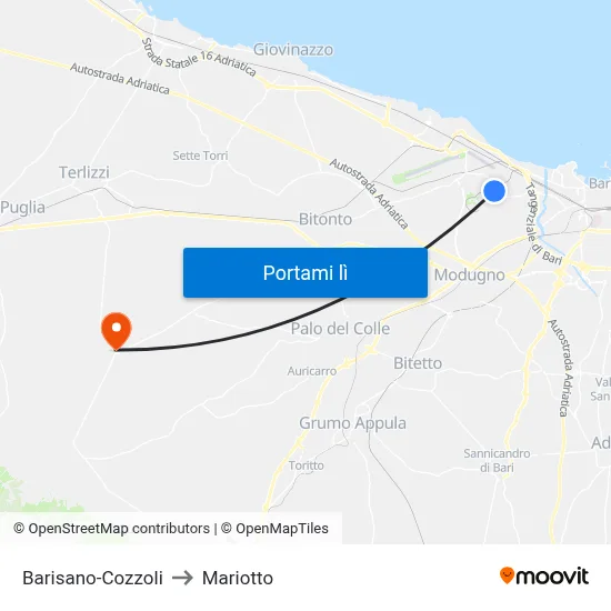 Barisano-Cozzoli to Mariotto map