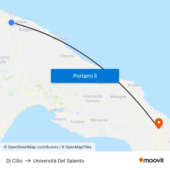 Di Cillo to Università Del Salento map