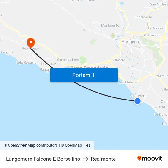 Lungomare Falcone E Borsellino to Realmonte map