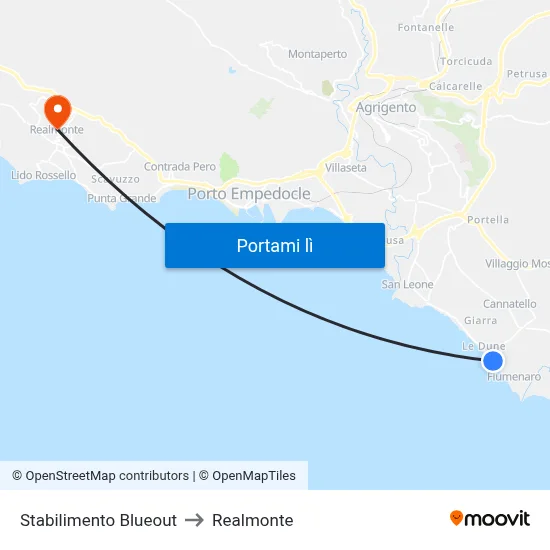 Stabilimento Blueout to Realmonte map