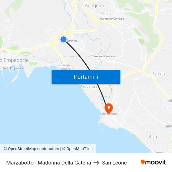 Marzabotto - Madonna Della Catena to San Leone map