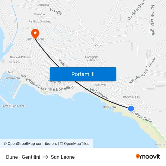 Dune - Gentilini to San Leone map