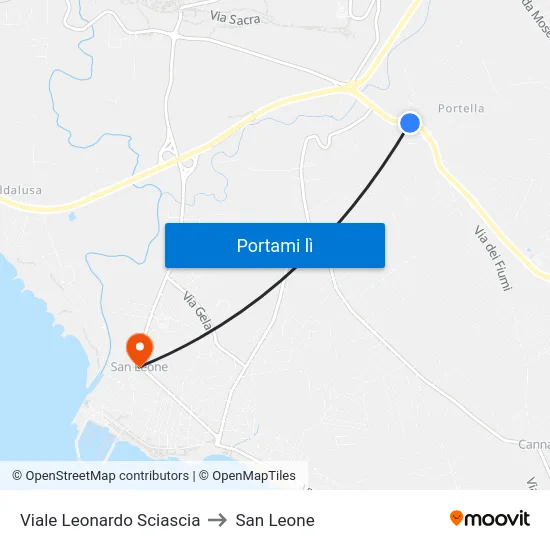 Viale Leonardo Sciascia to San Leone map