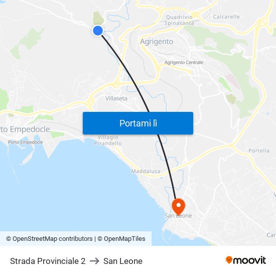 Strada Provinciale 2 to San Leone map