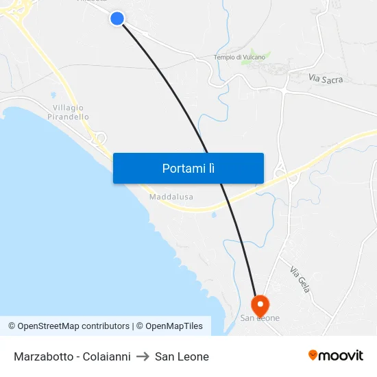 Marzabotto - Colaianni to San Leone map