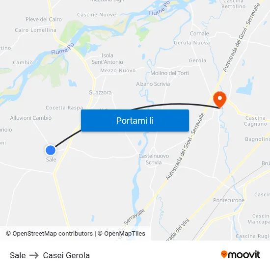 Sale to Casei Gerola map