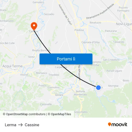 Lerma to Cassine map